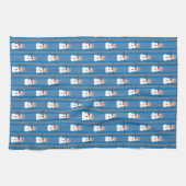 おもしろいファンシー雪だるま刑事 キッチンタオル (横)