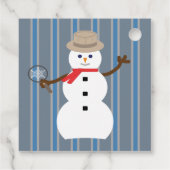 おもしろいファンシー雪だるま刑事 フェイバータグ (裏面)