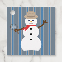 おもしろいファンシー雪だるま刑事 フェイバータグ