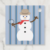 おもしろいファンシー雪だるま刑事 フェイバータグ (裏面)