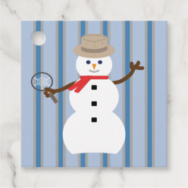 おもしろいファンシー雪だるま刑事 フェイバータグ