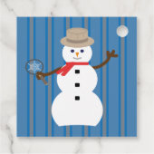 おもしろいファンシー雪だるま刑事 フェイバータグ (裏面)