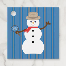 おもしろいファンシー雪だるま刑事 フェイバータグ