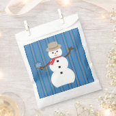 おもしろいファンシー雪だるま刑事 フェイバーバッグ (クリップ留めされた状態)