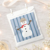 おもしろいファンシー雪だるま刑事 フェイバーバッグ (クリップ留めされた状態)