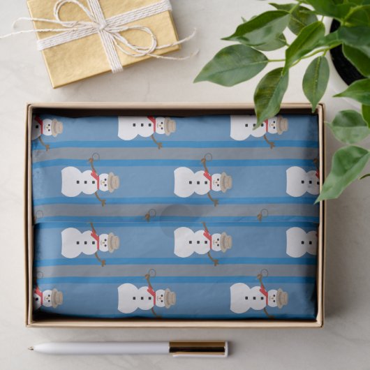 おもしろいファンシー雪だるま刑事 薄葉紙 (ギフト)