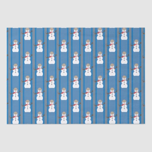 おもしろいファンシー雪だるま刑事 薄葉紙 (正面)