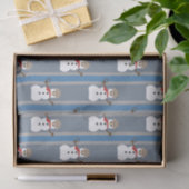 おもしろいファンシー雪だるま刑事 薄葉紙 (ギフト)