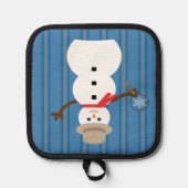 おもしろいファンシー雪だるま刑事 鍋敷き (正面)