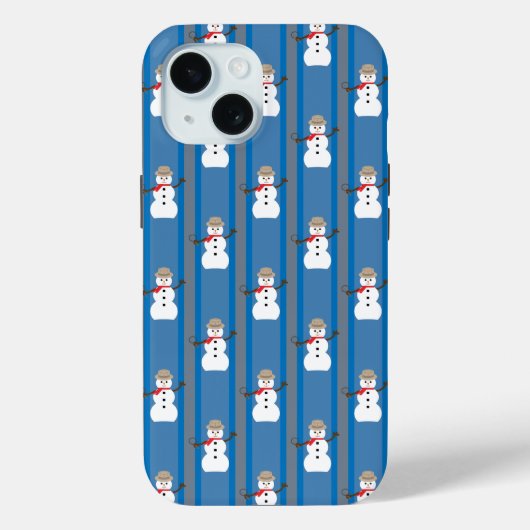 おもしろいファンシー雪だるま刑事 Case-Mate iPhoneケース (裏面)