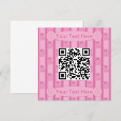 おもしろいファンシー・犬QRコード 招待状 (正面/裏面)