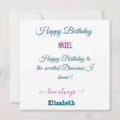 おもしろいファンタジーお誕生日ケーキ カード (裏面)