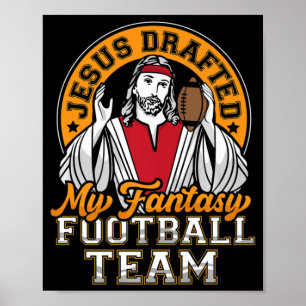 おもしろいファンタジーサッカーイエスが私のチームのメンズウォムを起草 ポスター