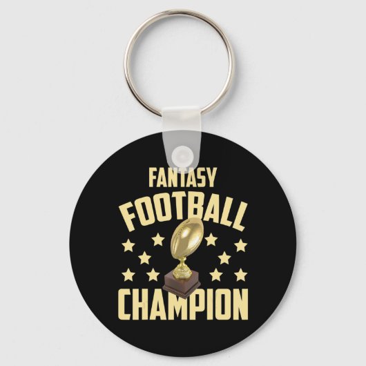 おもしろいファンタジーサッカーチャンピオン荷車を引くパーティー キーホルダー (正面)