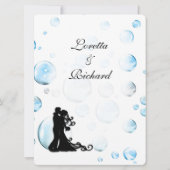 おもしろいファンタジーバブル結婚式招待状 招待状 (裏面)