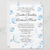 おもしろいファンタジーバブル結婚式招待状 招待状 (正面)