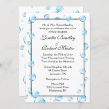 おもしろいファンタジーバブル結婚式招待状