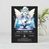 おもしろいファンタジーフェアリー誕生日 招待状 (スタンド正面)