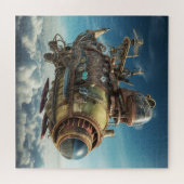 おもしろいファンタジー飛んでいる機械 ジグソーパズル (横)