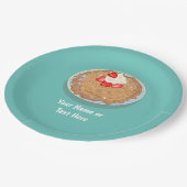 おもしろいファンネルケーキ – フェアグラウンドテーマ-カスタムイベント ペーパープレート (アングル)