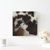 おもしろいファーウォールクロック スクエア壁時計 (ホーム)