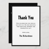 おもしろいファースト・ハロウィーン幽霊ファースト・バースデー不気味・ワン サンキューカード (正面/裏面)