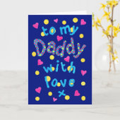 おもしろいファースト・ファーザーのデイカードまたは誕生日カード カード (黄色い花)