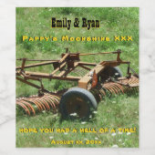 おもしろいファーム、バ結婚ーン、ムーンシャイン ワインラベル (シングルラベル)