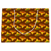 おもしろいフィエスタソンブレロタイルパーティーバッグ ラージペーパーバッグ (正面)