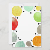 おもしろいフィエスタバルーズバースデーパーティーお祝い 招待状 (裏面)