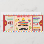 おもしろいフィエスタファーバースデーチケット 招待状 (正面)