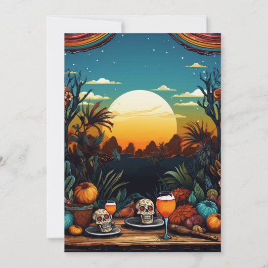 おもしろいフィエスタレッツタコオブアン婚約パーティ 招待状 (裏面)