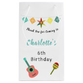 おもしろいフィカラフルエスタ子供の誕生日パーティー賛成 スモールペーパーバッグ (裏面)