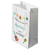 おもしろいフィカラフルエスタ子供の誕生日パーティー賛成 スモールペーパーバッグ (裏面アングル)