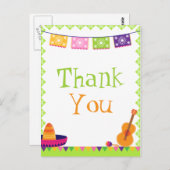 おもしろいフィスタパーティーカラフル誕生日サンキューカード ポストカード (正面/裏面)