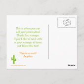 おもしろいフィスタパーティーカラフル誕生日サンキューカード ポストカード (裏面)