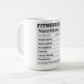おもしろいフィットネスコーチの栄養事実 コーヒーマグカップ (正面左)