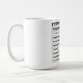 おもしろいフィットネスコーチの栄養事実 コーヒーマグカップ (左)