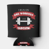 おもしろいフィットネスサプリメント皮肉ジム引用文 缶クーラー (裏面)