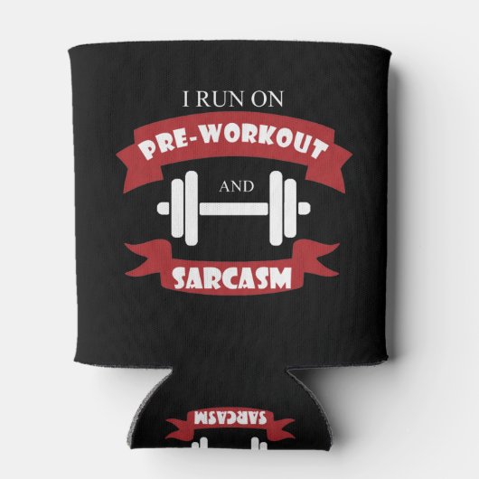 おもしろいフィットネスサプリメント皮肉ジム引用文 缶クーラー (裏面)