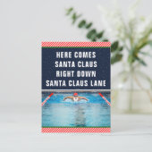 おもしろいフィットネスセンターのクリスマスポストカード ポストカード (スタンド正面)