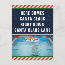 おもしろいフィットネスセンターのクリスマスポストカード ポストカード