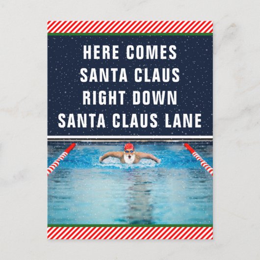 おもしろいフィットネスセンターのクリスマスポストカード ポストカード (正面)