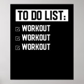 おもしろいフィットネストレーニングやる気を起こさせることわざ ポスター (正面)