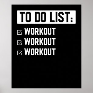 おもしろいフィットネストレーニングやる気を起こさせることわざ ポスター