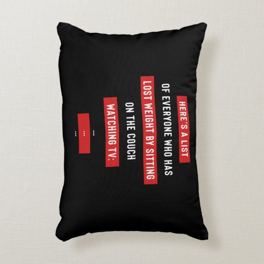 おもしろいフィットネストレーニング感動的冗談 アクセントクッション (正面(垂直))