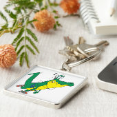 おもしろいフィットネスワニ キーホルダー (側面)