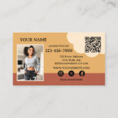 おもしろいフィットネス健康パーソナルトレーナー 名刺 (裏面)