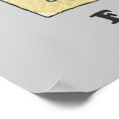 おもしろいフィットネス漫画ポスタープリントグレー ポスター (角)