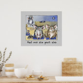 おもしろいフィットネス漫画ポスタープリントグレー ポスター (キッチン)